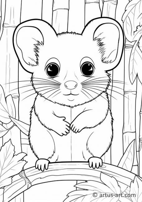 Dormouse Coloring Page For Kids